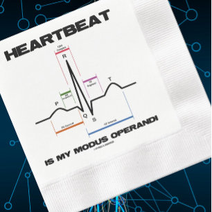 Serviettes En Papier Heartbeat Est Mon Modus Operandi Sinus Rhythm