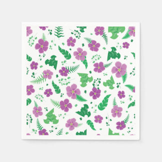 Serviettes En Papier Hibiscus pourpre