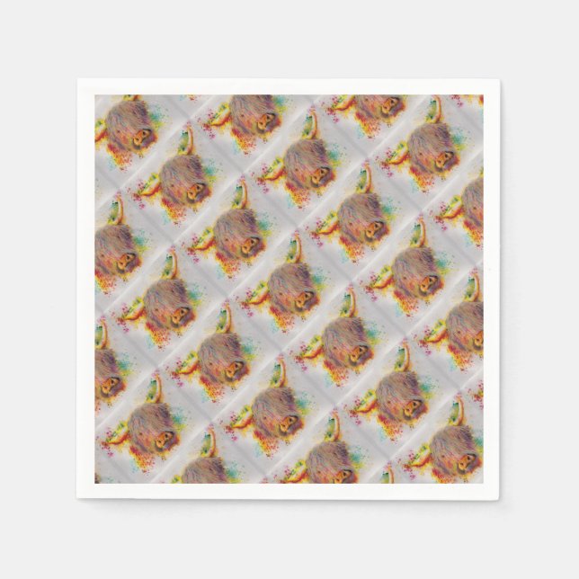 Serviettes En Papier Highland Cow (Devant)