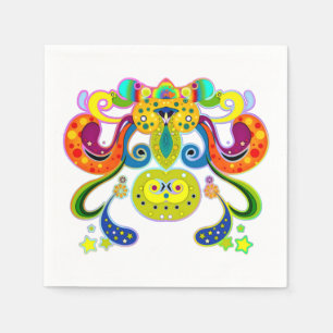 Serviettes En Papier holiES - abstraite vache sainte heureuse + vos idé