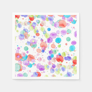 Serviettes En Papier holiES - Splatter multicolore 1 + votre backgr.