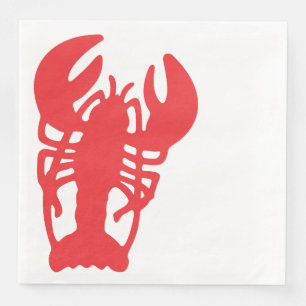 Serviettes En Papier Homard rouge