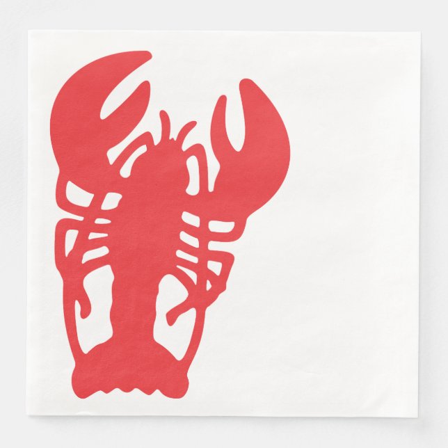 Serviettes En Papier Homard rouge (Devant)