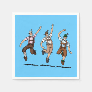 Serviettes En Papier Hommes de Lederhosen d'Oktoberfest de danse