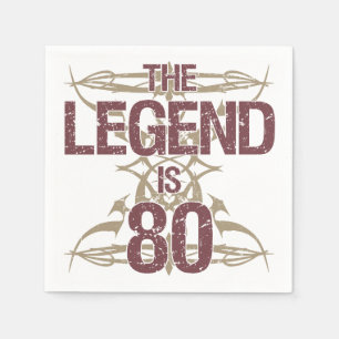 Serviettes En Papier Homme's Funny 80e Anniversaire