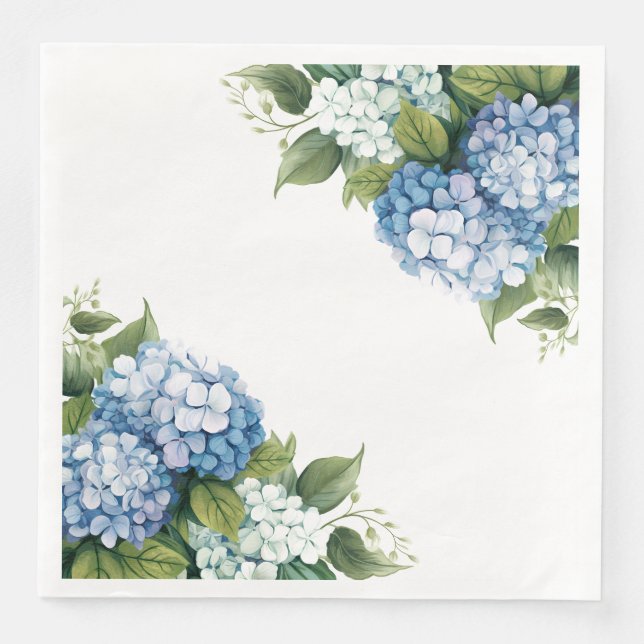 Serviettes en papier Hydrangea (Devant)