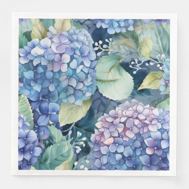 Serviettes en papier Hydrangea (Devant)