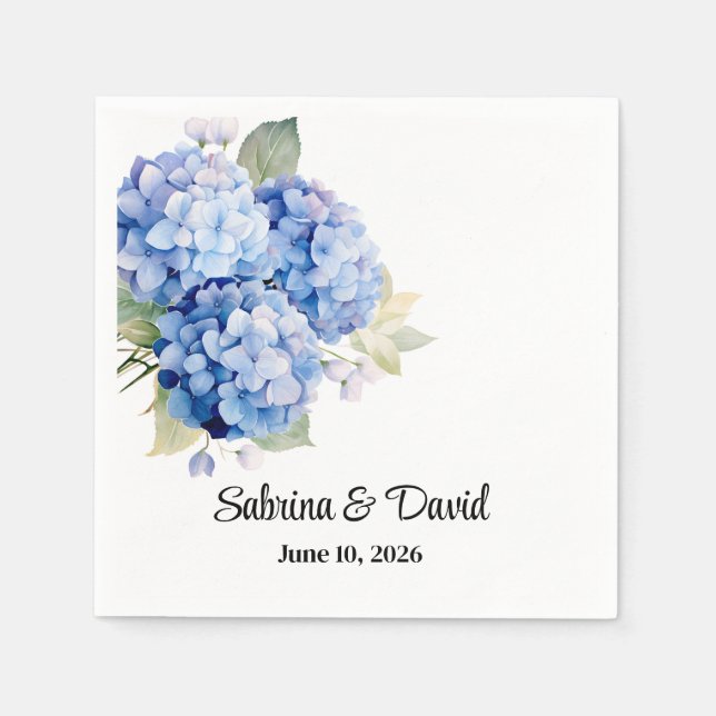 Serviettes en papier Hydrangea (Devant)