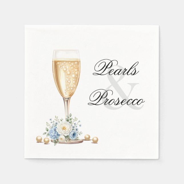 Serviettes en papier Hydrangea Bleu Perles (Devant)