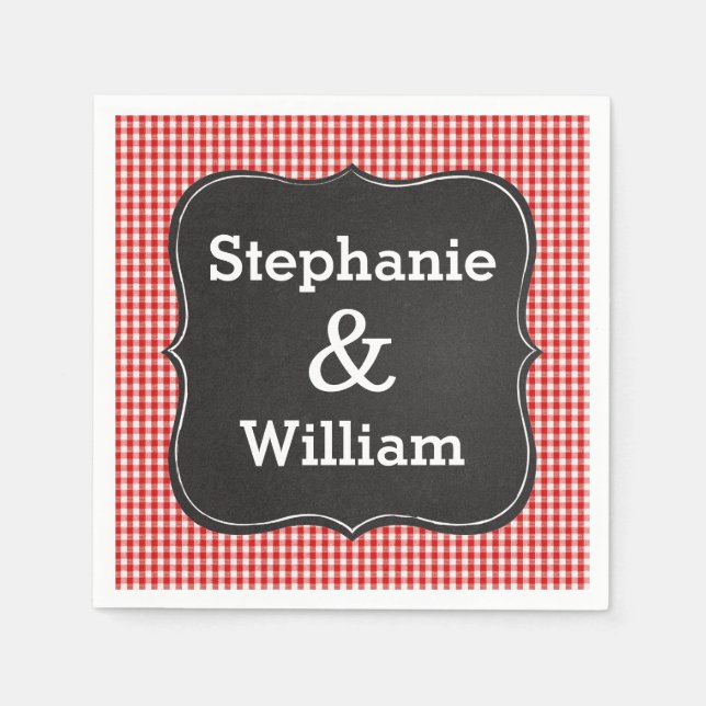 Serviettes En Papier I Do BBQ Couples Barbeque Douche Papier Napkins (Devant)