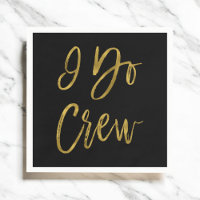 I Do Crew Faux Gold Foil et Black avec coeur