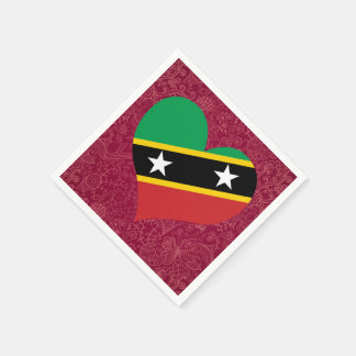 Serviettes En Papier I Love Saint+Kitts+et+Nevis