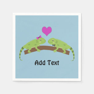 Serviettes En Papier Iguana Love