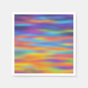 Serviettes En Papier Illustration abstraite de ciel de coucher du