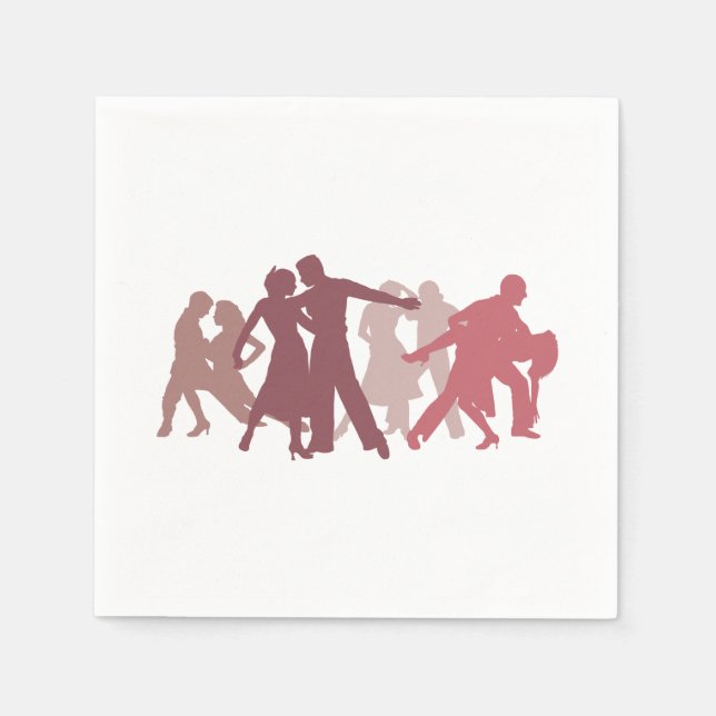 Serviettes En Papier Illustration des danseurs latins (Devant)