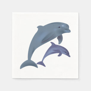 Serviettes En Papier Illustration du saut de dauphins