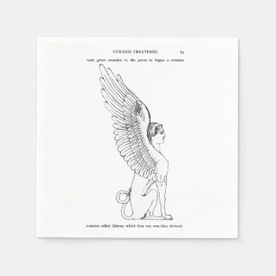 Serviettes En Papier Illustration vintage Sphinx