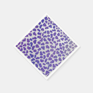 Serviettes En Papier Impression dalmate violet et blanche