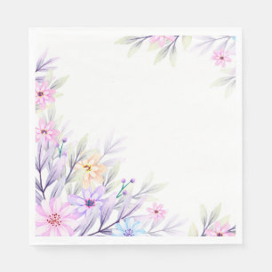 Serviettes en papier - Impression florale