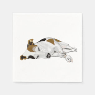 Serviettes En Papier Jack Russell Terrier Dormait tranquillement