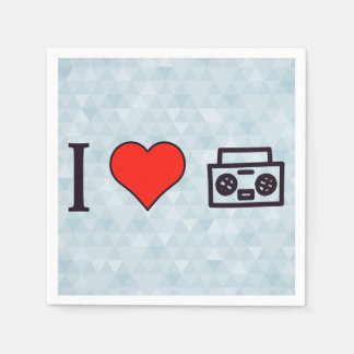 Serviettes En Papier J'Aime Entendre De La Musique