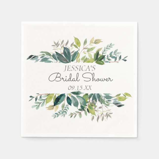Serviettes En Papier Jardin vert Papier personnalisé Napkin (Devant)