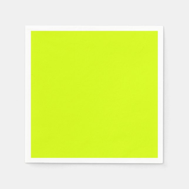 Serviettes En Papier Jaune néon, haute visibilité Chartreuse (Devant)