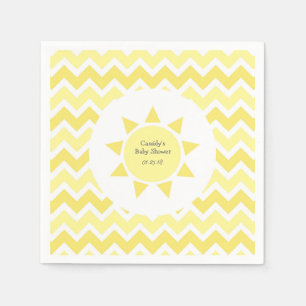 Serviettes En Papier Jaune Vous êtes ma fête à thème soleil