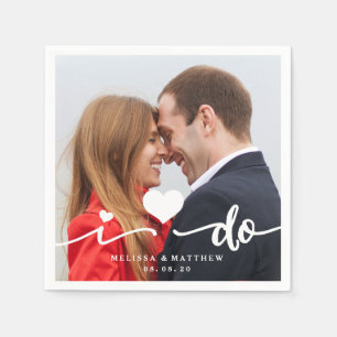 Serviettes En Papier Je fais du Mariage photo de coeur mignon papier Na