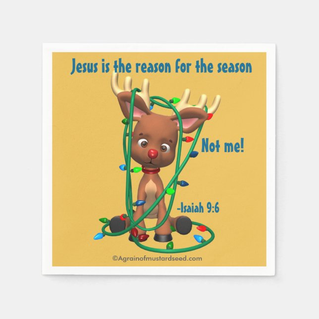 Serviettes En Papier Jésus est la raison de la saison Noël (Devant)