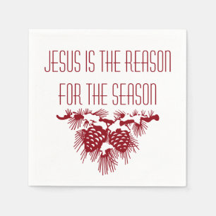 Serviettes En Papier JÉSUS EST la RAISON de Noël de SAISON