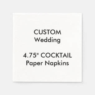 Serviettes en papier jetable 4,75 po sur mesure