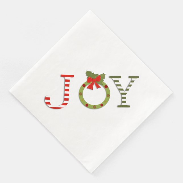 Serviettes En Papier Joie de Noël (Coin)