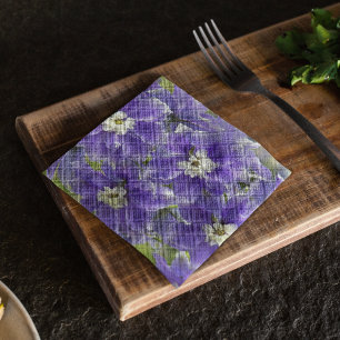 Serviettes En Papier Jolie florale de Delphinium violet