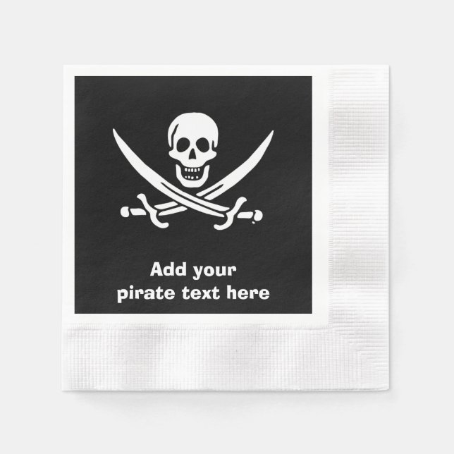 Serviettes En Papier Jolly roger drapeau de pirate (Devant)