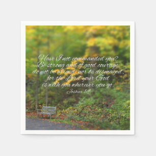 Serviettes En Papier Josué 1:9 Bible Verse Écriture chrétienne