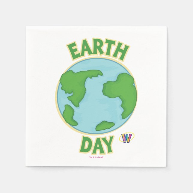 Serviettes En Papier Journée de la Terre de Webkinz (Devant)