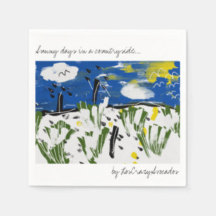 Serviettes En Papier Jours ensoleillés dans un mouchoir en papier artis