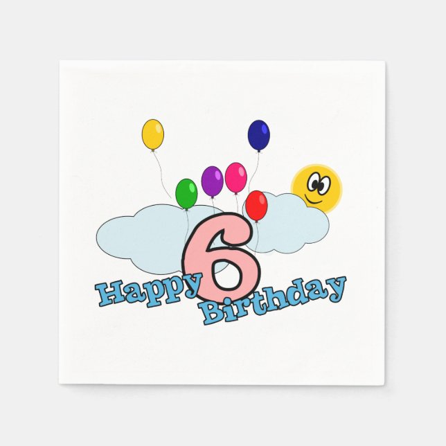 Serviettes En Papier Joyeux anniversaire (Devant)