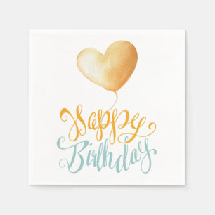 Serviettes En Papier Joyeux ballon d'anniversaire