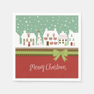 Serviettes En Papier Joyeux Noël Cocktail Vacances Papier Naples