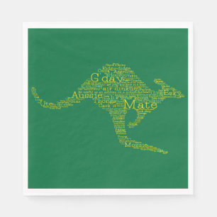Serviettes En Papier Kangourou en argot australien