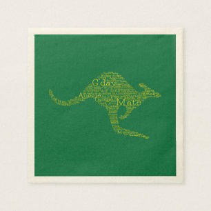 Serviettes En Papier Kangourou en argot australien
