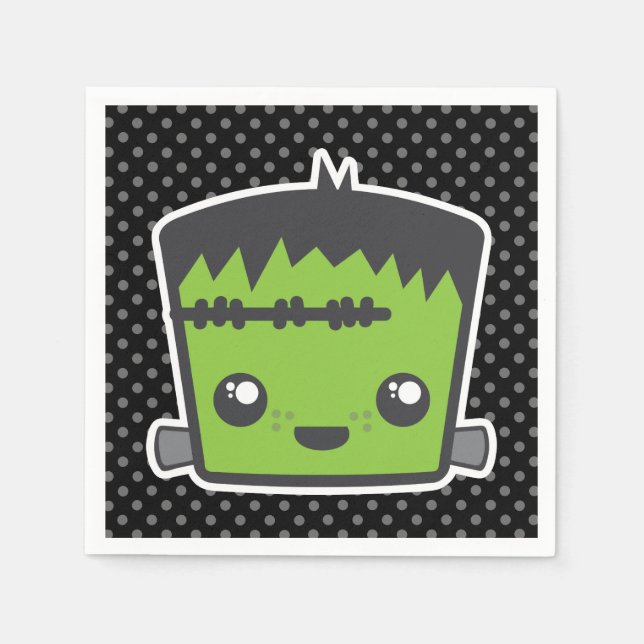 Serviettes En Papier Kawaii Frankenstein Napkins (Devant)