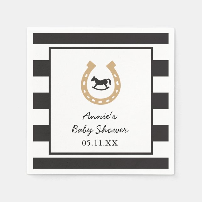 Serviettes En Papier Kentucky Derby Baby shower Boire serviettes (Devant)