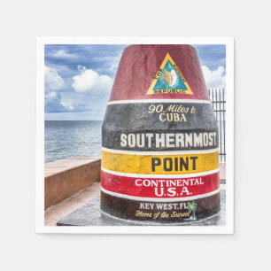 Serviettes En Papier Key West Florida Cocktail Napkins