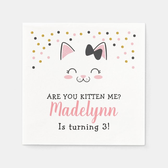 Serviettes en papier Kitty (Devant)