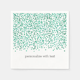 Serviettes En Papier La menthe brillent des confettis