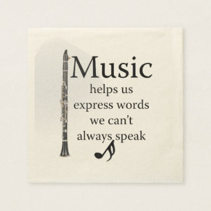 Serviettes En Papier La musique de clarinettes nous aide cuisine exprè