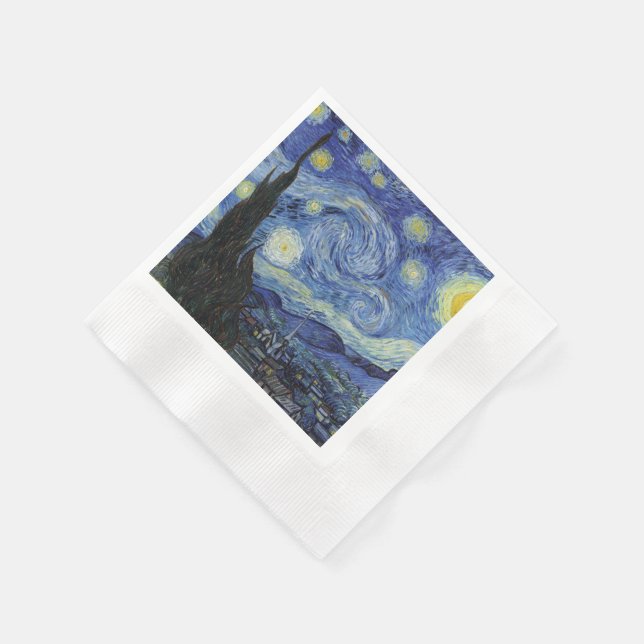 Serviettes En Papier La nuit étoilée (Coin)